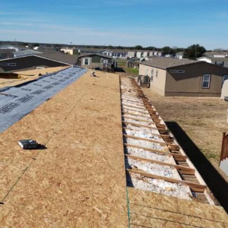 Before photo of an aging, weathered asphalt shingle roof on a Houston, TX home prior to full roof replacement by Tex Mex Roofing.