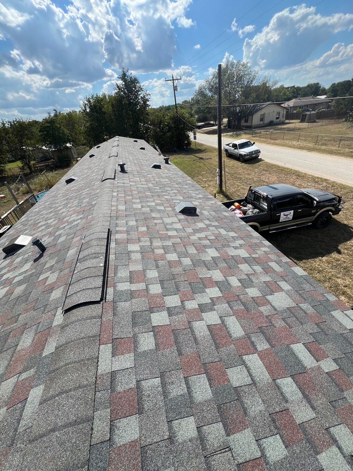 Martindale TX mobile home re-roof with Owens Corning Duration shingles in Colonial Slate